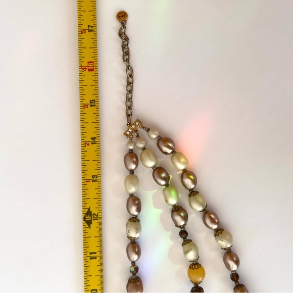 Vintage Beaded Tri Strand Necklace - Picture 9 of 9